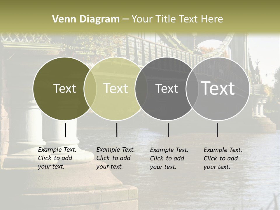 A Bridge Over A Body Of Water With A Building In The Background PowerPoint Template