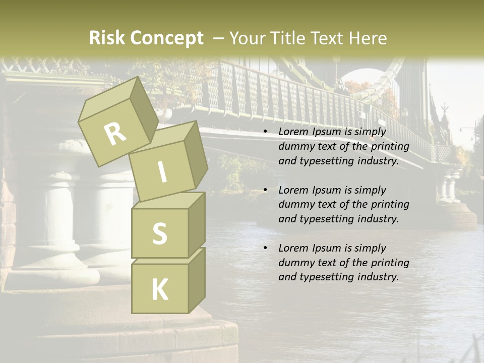 A Bridge Over A Body Of Water With A Building In The Background PowerPoint Template