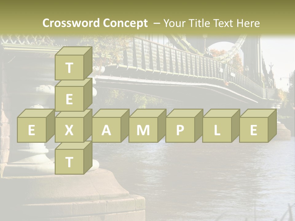 A Bridge Over A Body Of Water With A Building In The Background PowerPoint Template