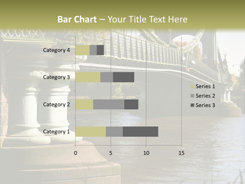 A Bridge Over A Body Of Water With A Building In The Background PowerPoint Template