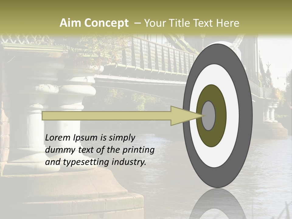 A Bridge Over A Body Of Water With A Building In The Background PowerPoint Template