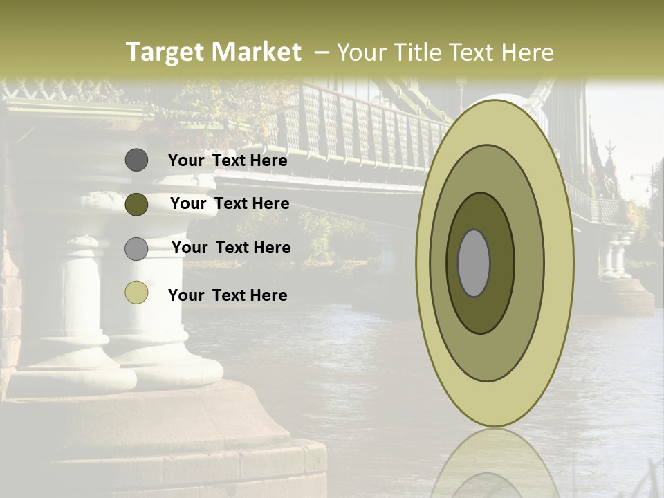 A Bridge Over A Body Of Water With A Building In The Background PowerPoint Template