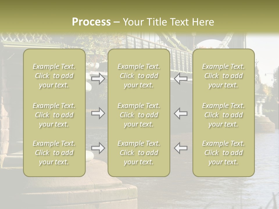 A Bridge Over A Body Of Water With A Building In The Background PowerPoint Template