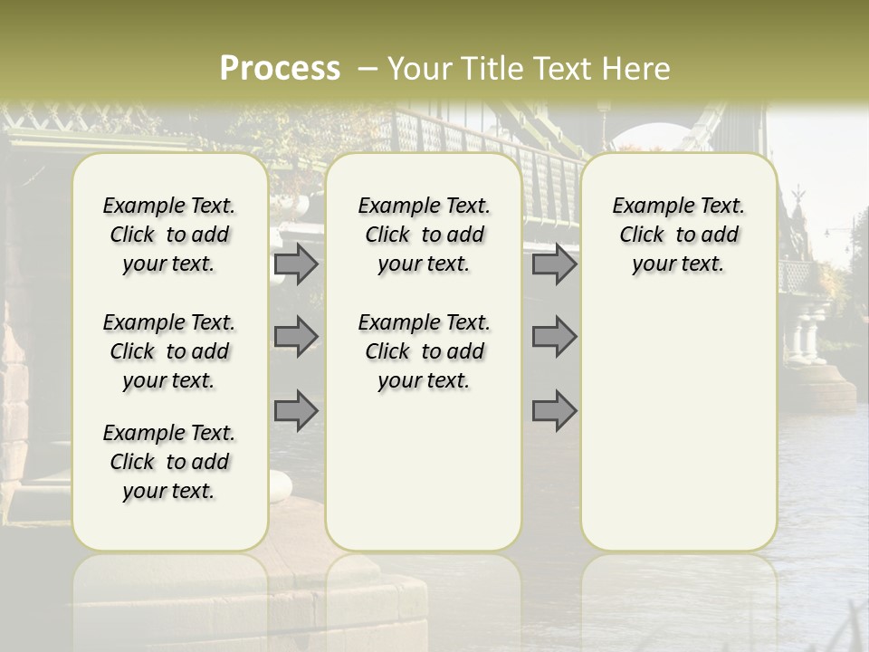 A Bridge Over A Body Of Water With A Building In The Background PowerPoint Template