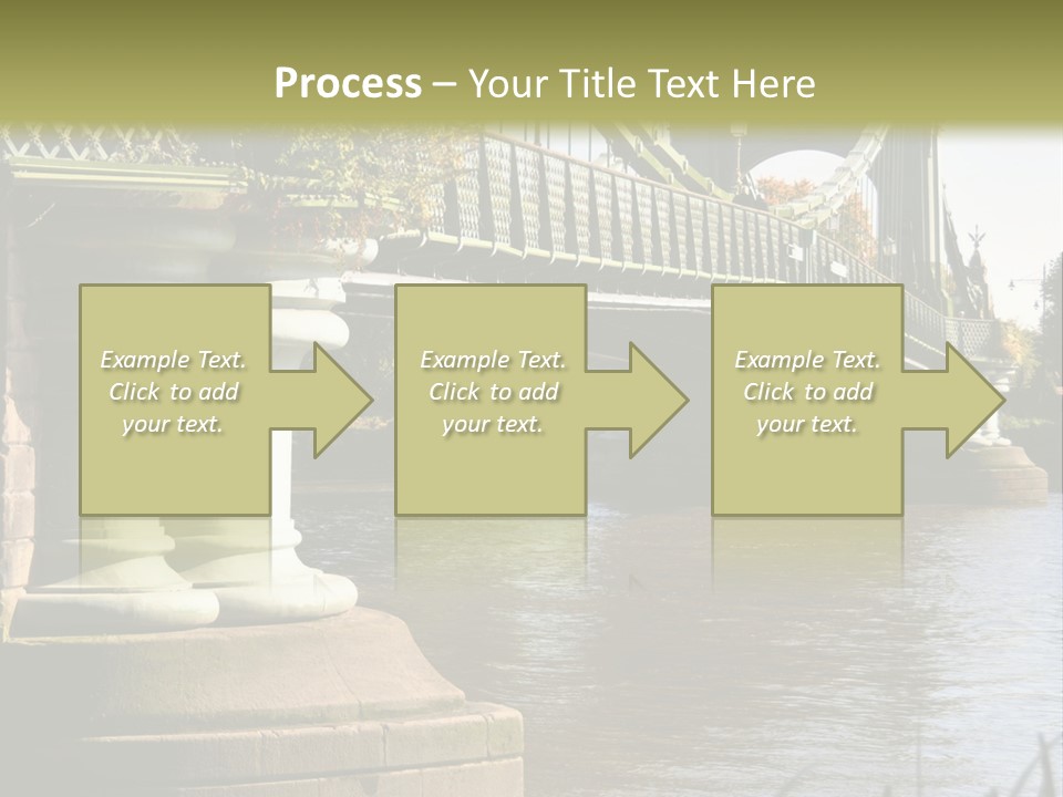 A Bridge Over A Body Of Water With A Building In The Background PowerPoint Template