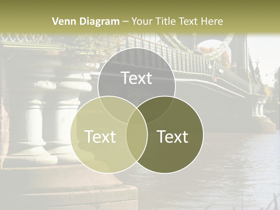 A Bridge Over A Body Of Water With A Building In The Background PowerPoint Template