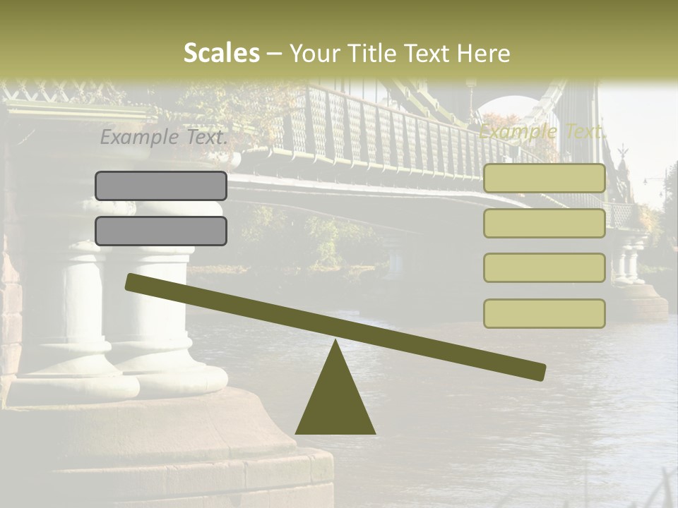 A Bridge Over A Body Of Water With A Building In The Background PowerPoint Template
