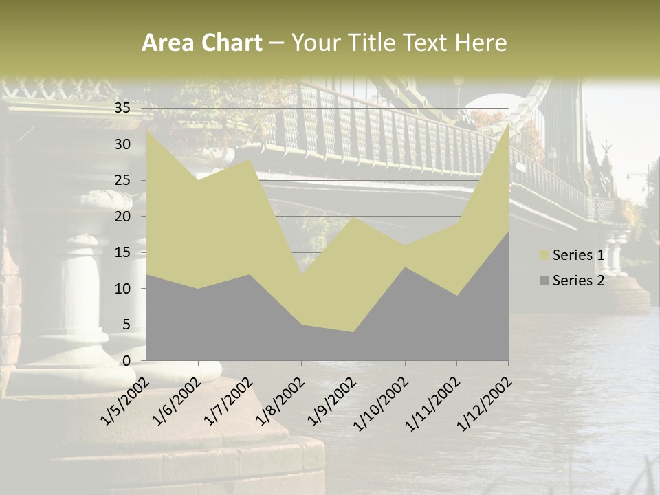 A Bridge Over A Body Of Water With A Building In The Background PowerPoint Template