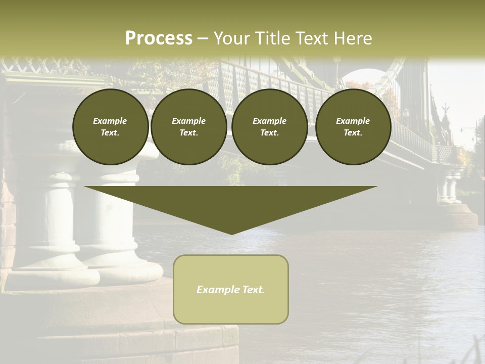 A Bridge Over A Body Of Water With A Building In The Background PowerPoint Template