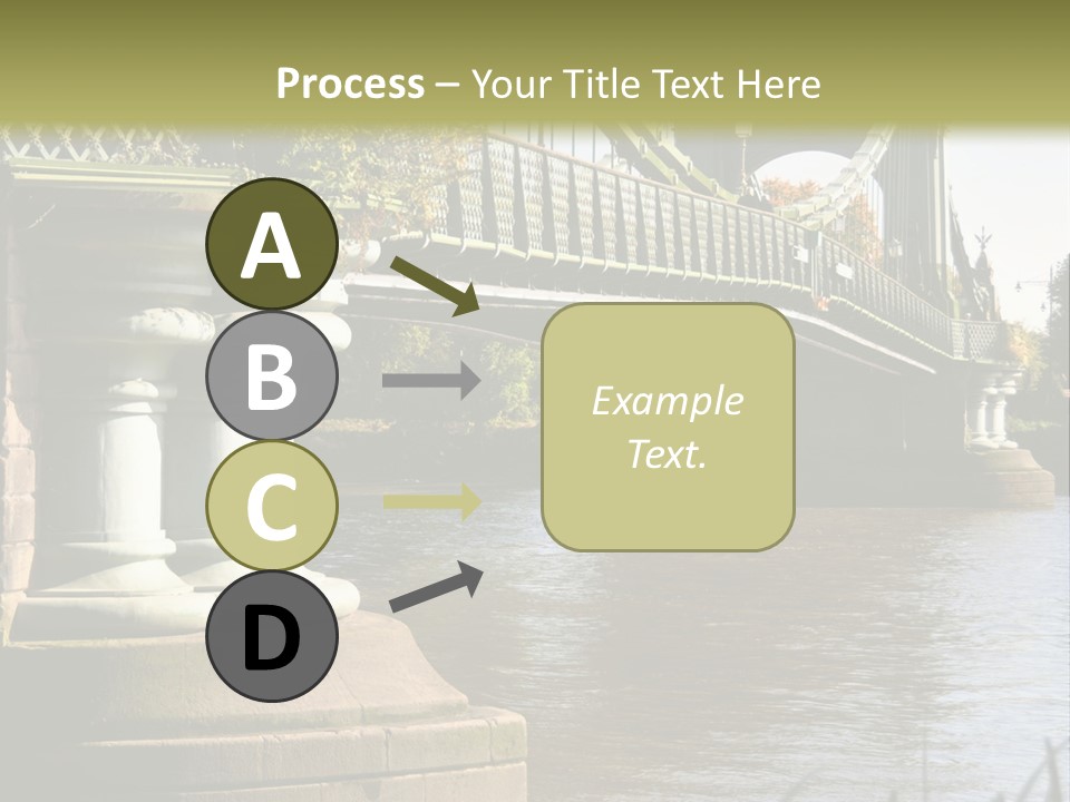 A Bridge Over A Body Of Water With A Building In The Background PowerPoint Template