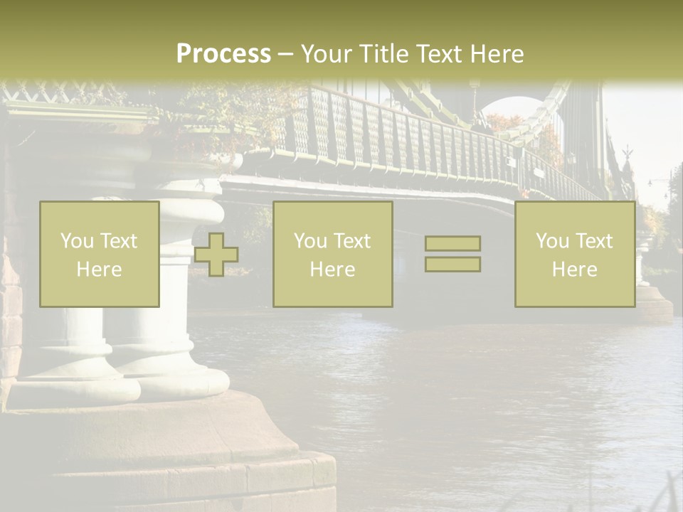 A Bridge Over A Body Of Water With A Building In The Background PowerPoint Template