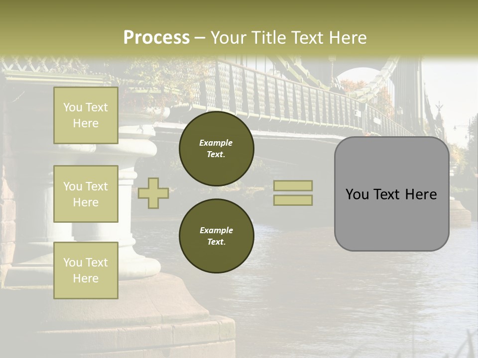 A Bridge Over A Body Of Water With A Building In The Background PowerPoint Template