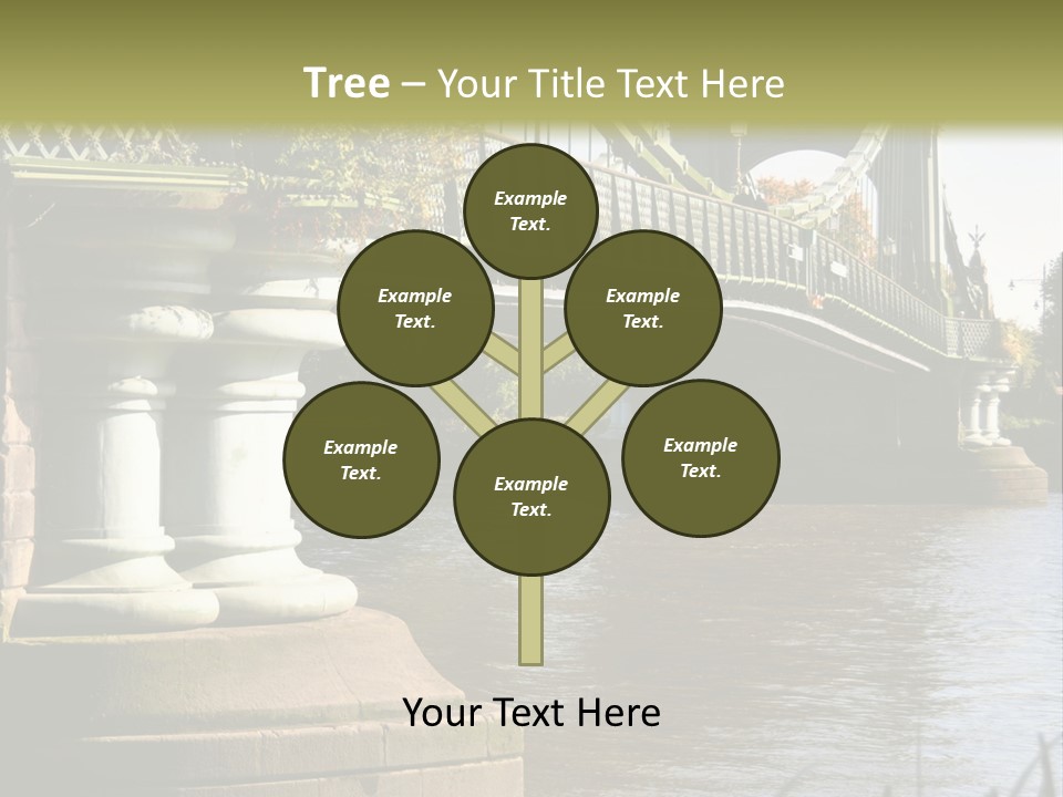 A Bridge Over A Body Of Water With A Building In The Background PowerPoint Template