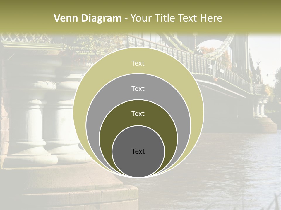 A Bridge Over A Body Of Water With A Building In The Background PowerPoint Template