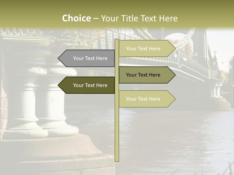 A Bridge Over A Body Of Water With A Building In The Background PowerPoint Template