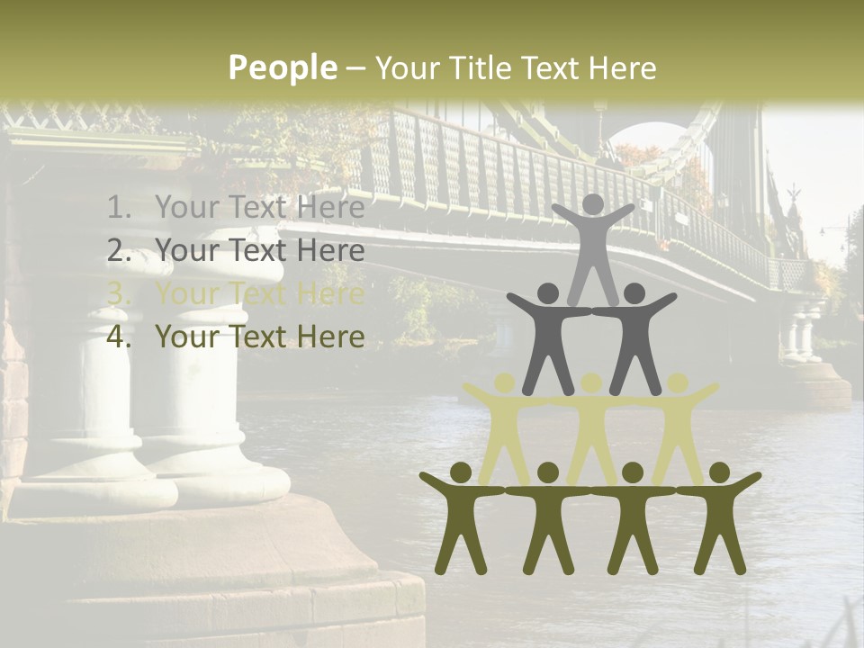 A Bridge Over A Body Of Water With A Building In The Background PowerPoint Template