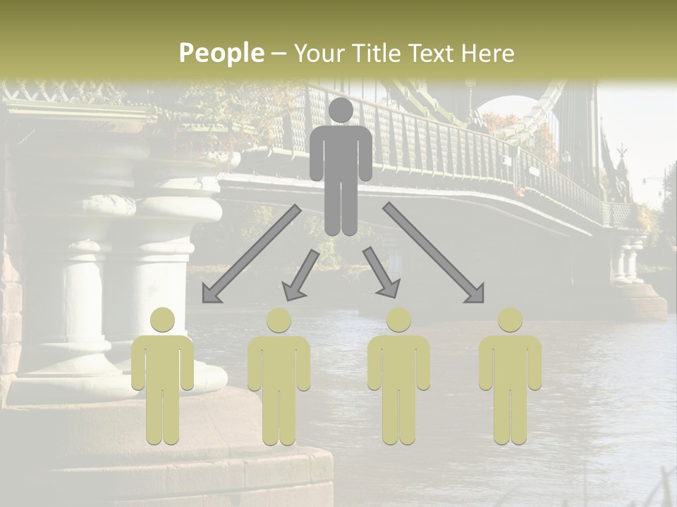 A Bridge Over A Body Of Water With A Building In The Background PowerPoint Template