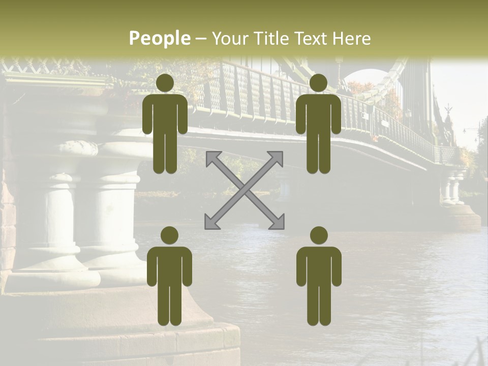 A Bridge Over A Body Of Water With A Building In The Background PowerPoint Template