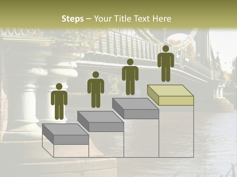 A Bridge Over A Body Of Water With A Building In The Background PowerPoint Template