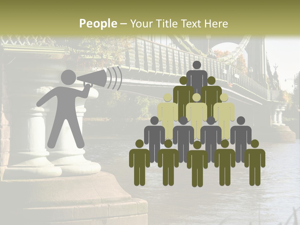 A Bridge Over A Body Of Water With A Building In The Background PowerPoint Template