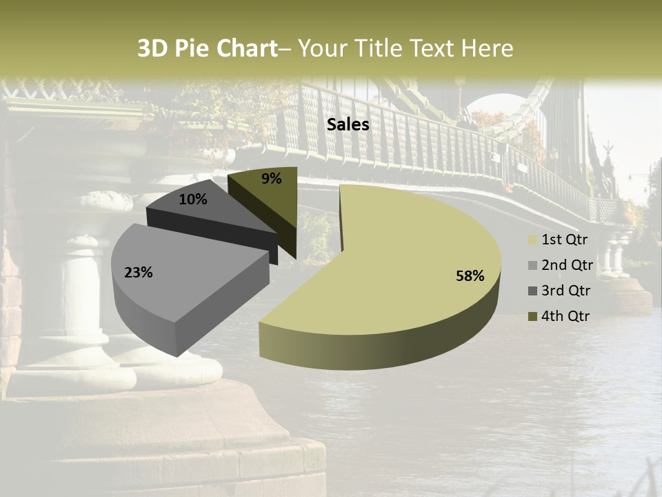 A Bridge Over A Body Of Water With A Building In The Background PowerPoint Template