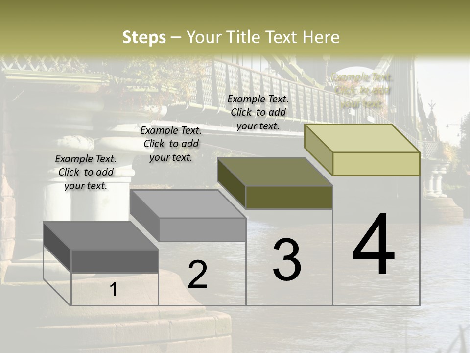 A Bridge Over A Body Of Water With A Building In The Background PowerPoint Template