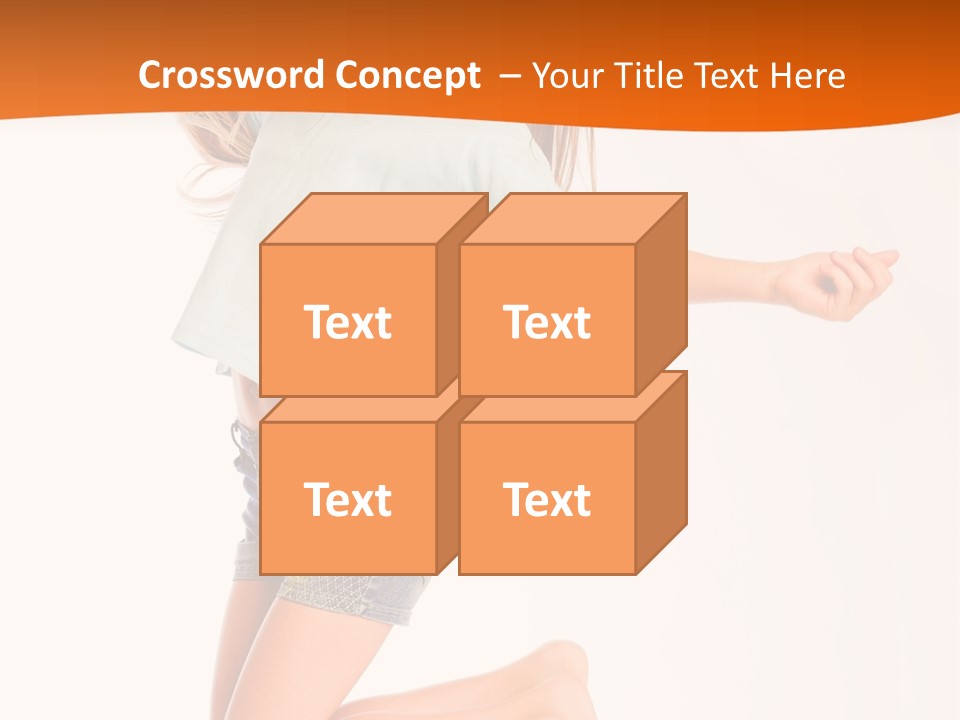 A Young Girl Jumping Up In The Air PowerPoint Template