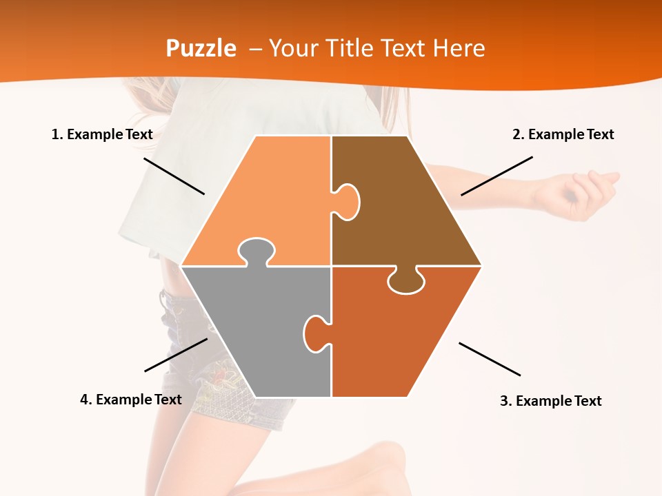 A Young Girl Jumping Up In The Air PowerPoint Template