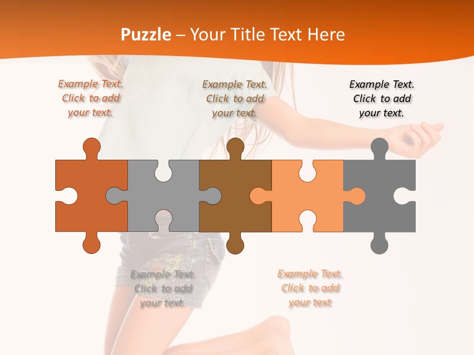 A Young Girl Jumping Up In The Air PowerPoint Template