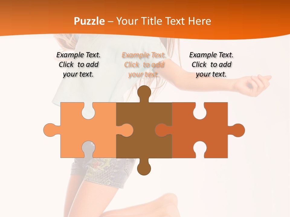 A Young Girl Jumping Up In The Air PowerPoint Template