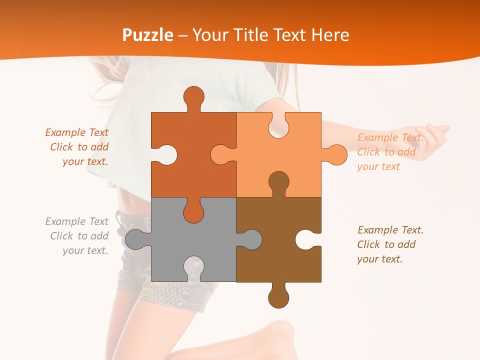 A Young Girl Jumping Up In The Air PowerPoint Template