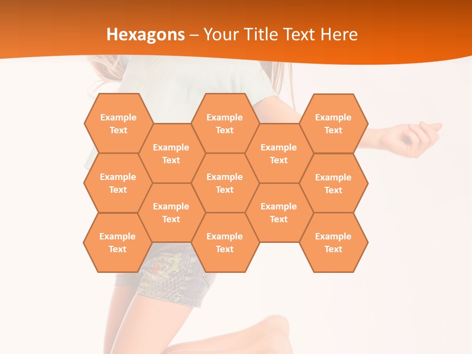 A Young Girl Jumping Up In The Air PowerPoint Template