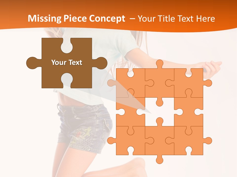 A Young Girl Jumping Up In The Air PowerPoint Template