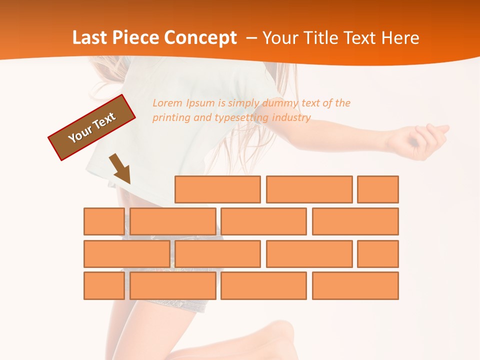 A Young Girl Jumping Up In The Air PowerPoint Template