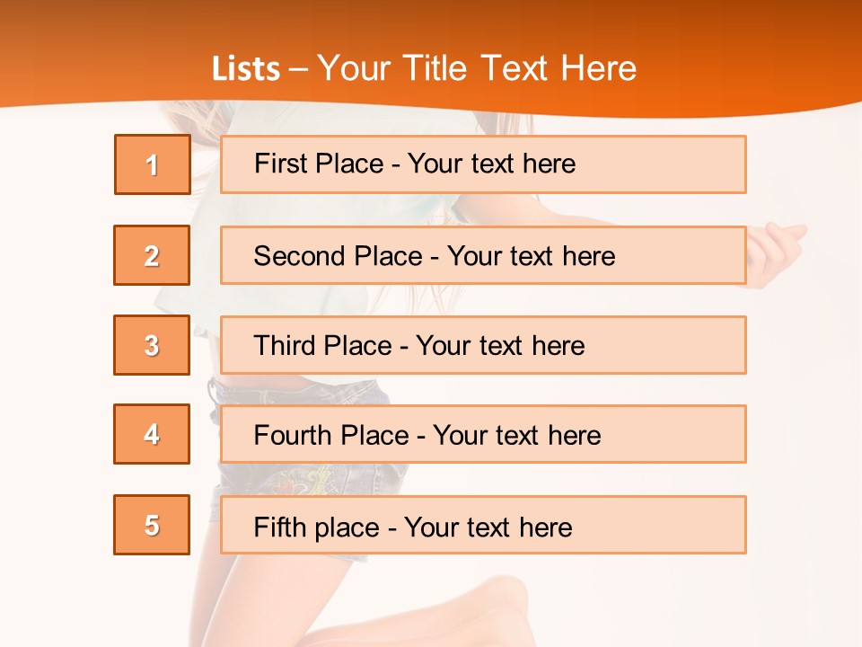 A Young Girl Jumping Up In The Air PowerPoint Template