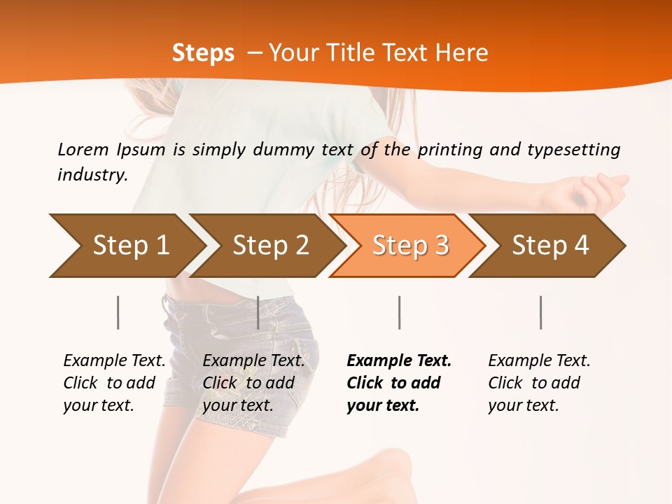 A Young Girl Jumping Up In The Air PowerPoint Template