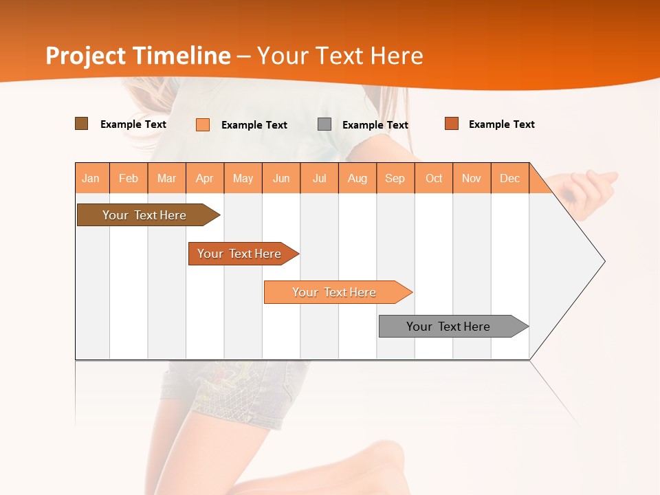 A Young Girl Jumping Up In The Air PowerPoint Template