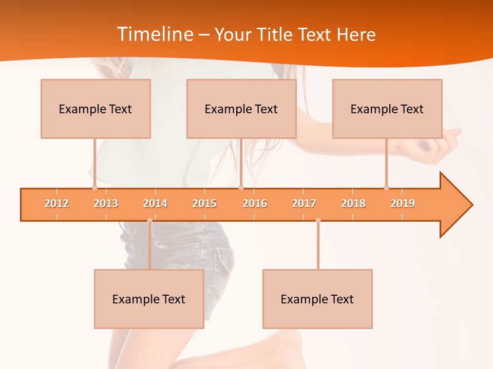 A Young Girl Jumping Up In The Air PowerPoint Template