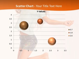 A Young Girl Jumping Up In The Air PowerPoint Template