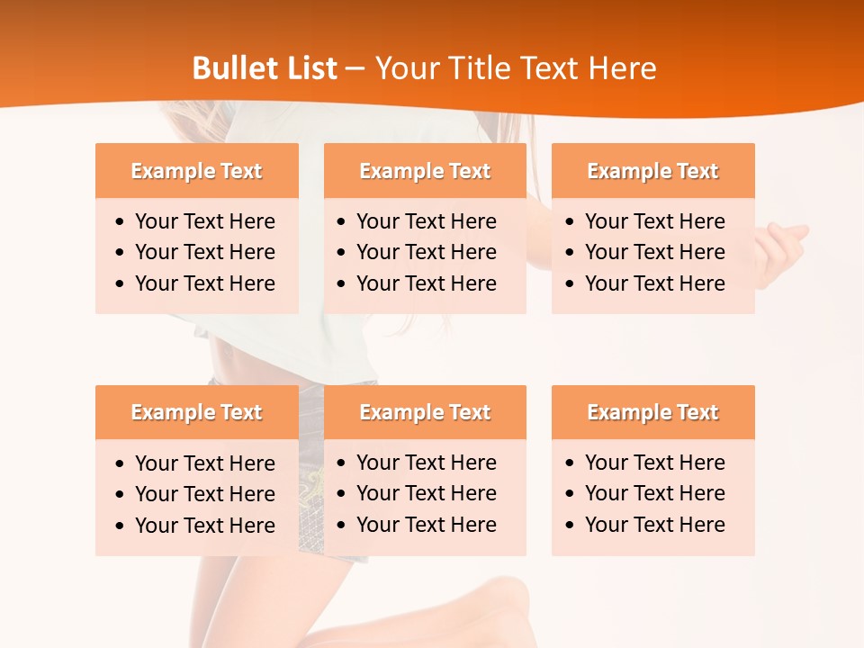 A Young Girl Jumping Up In The Air PowerPoint Template