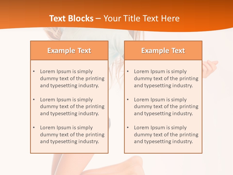 A Young Girl Jumping Up In The Air PowerPoint Template