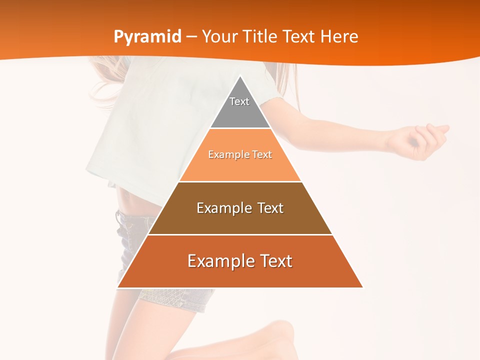 A Young Girl Jumping Up In The Air PowerPoint Template