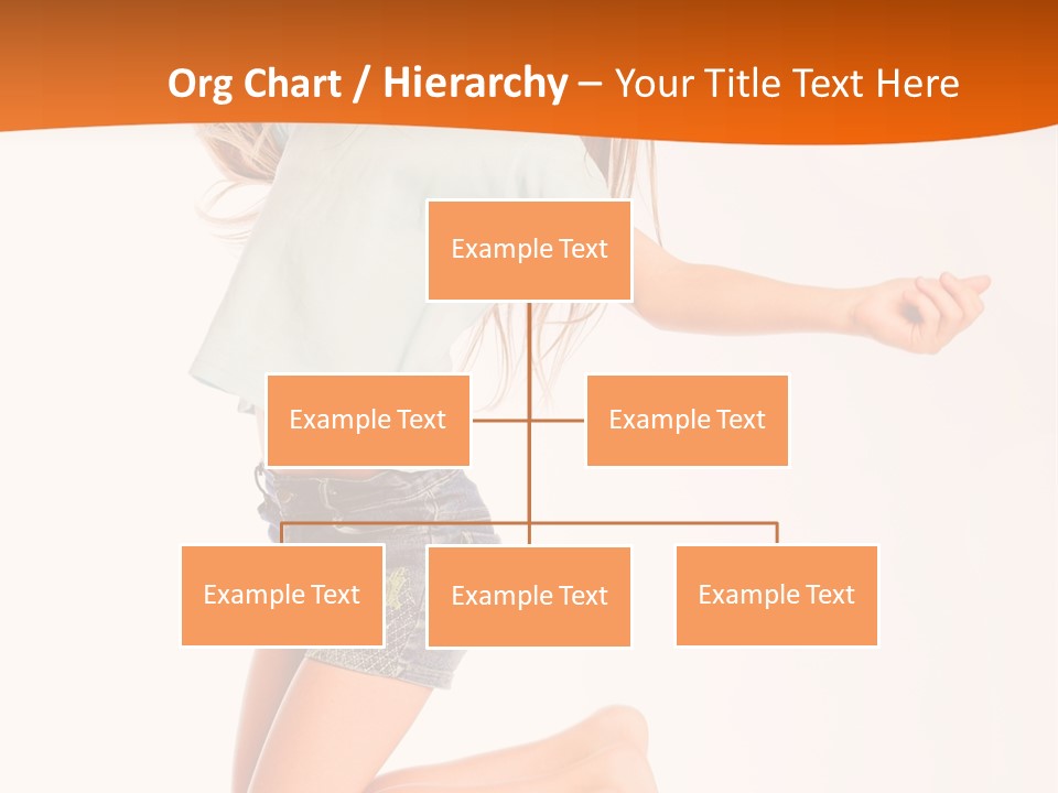 A Young Girl Jumping Up In The Air PowerPoint Template