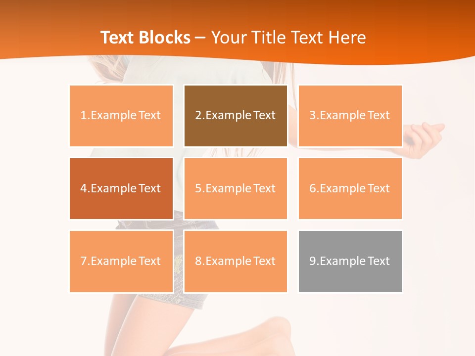 A Young Girl Jumping Up In The Air PowerPoint Template