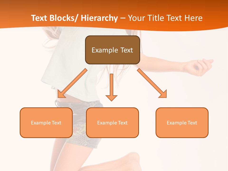 A Young Girl Jumping Up In The Air PowerPoint Template