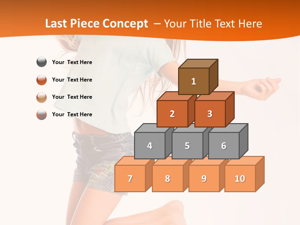 A Young Girl Jumping Up In The Air PowerPoint Template