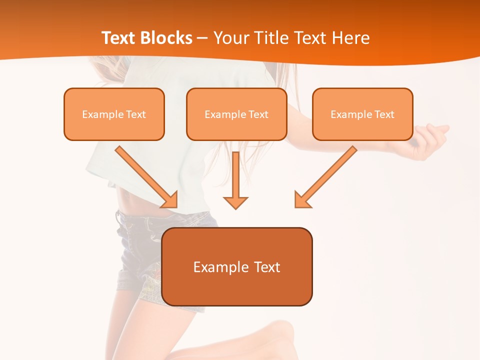 A Young Girl Jumping Up In The Air PowerPoint Template