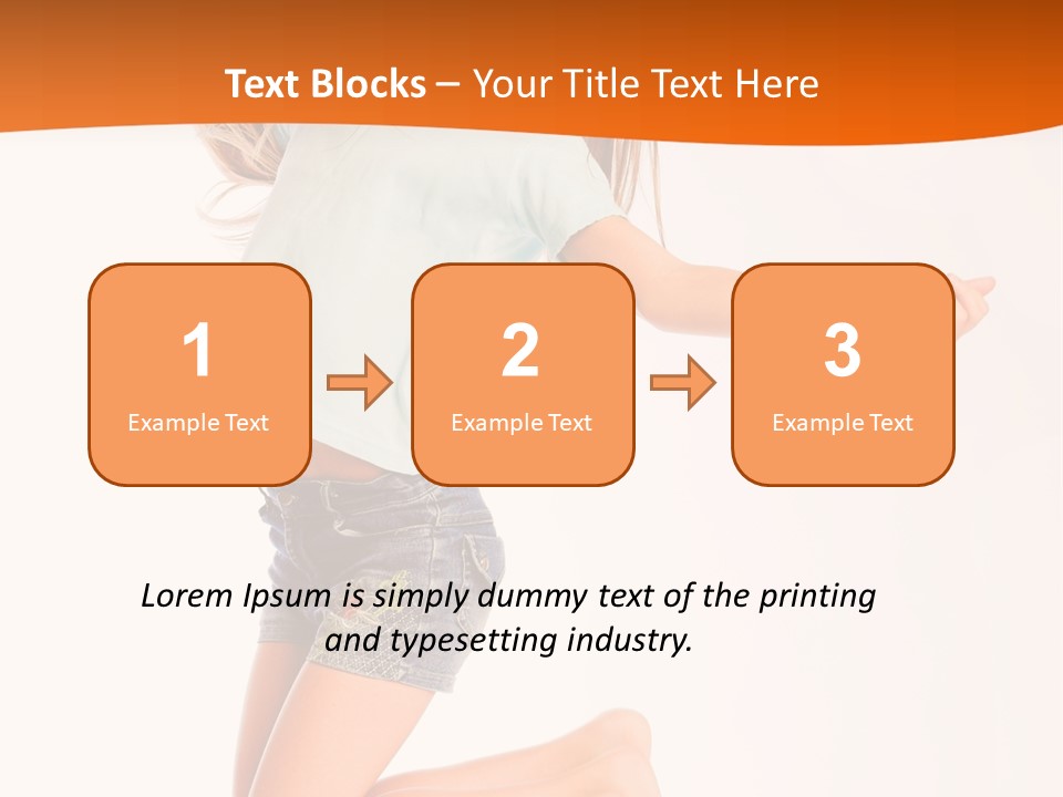 A Young Girl Jumping Up In The Air PowerPoint Template