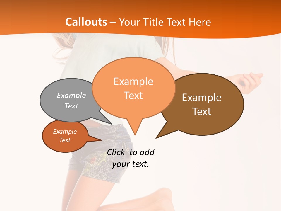 A Young Girl Jumping Up In The Air PowerPoint Template