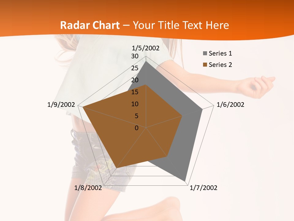 A Young Girl Jumping Up In The Air PowerPoint Template